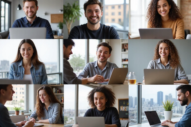 Diverse people connecting online for healthcare